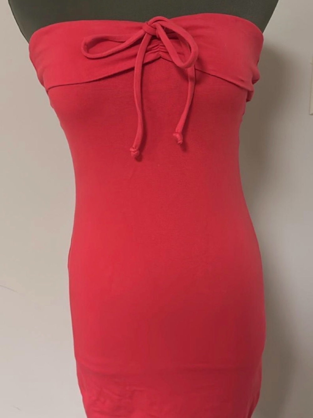 Wild Fable Small Strapless Red Tube Top with Front Tie